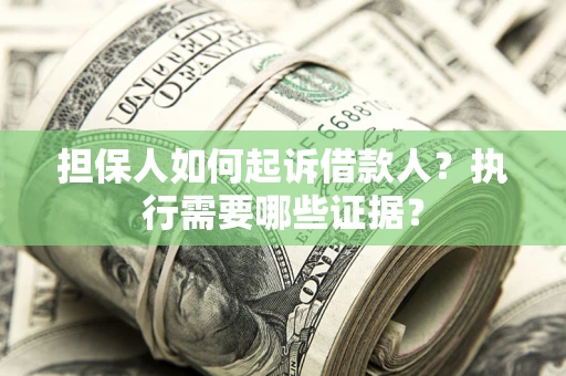 北京担保人如何起诉借款人？执行需要哪些证据？