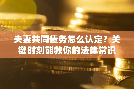 北京夫妻共同债务怎么认定？关键时刻能救你的法律常识