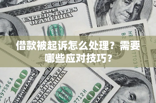 北京借款被起诉怎么处理？需要哪些应对技巧？