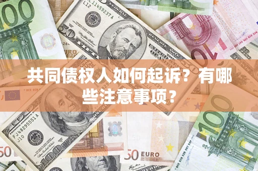 北京共同债权人如何起诉？有哪些注意事项？
